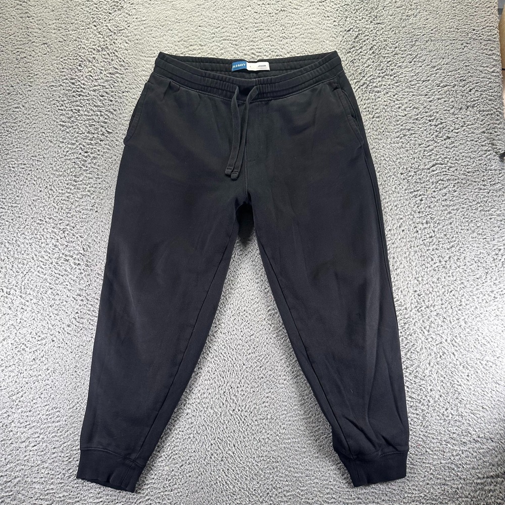 Old Navy Sweatpants Mens L Black Fleece Lined Jogger Tapered Sports Performance